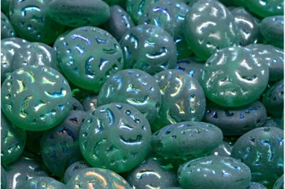 Lentil Beads with Ornaments 14mm (111-01145-14x14-50720-28703-84100)