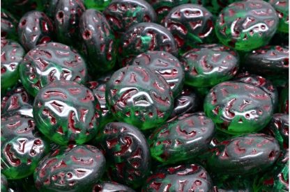 Lentil Beads with Ornaments 14mm (111-01145-14x14-50720-54314)