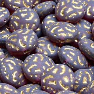 Lentil Beads with Ornaments 14mm (111-01145-14x14-70350-26443-84100)