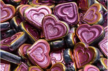 Heart In Heart Beads 14x16mm (111-99130-14x16-23980-28003-54321)