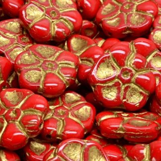 Primrose flower beads 15x15mm (111-95026-15x15-93200-54302)