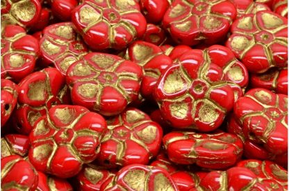 Primrose flower beads 15x15mm (111-95026-15x15-93200-54302)
