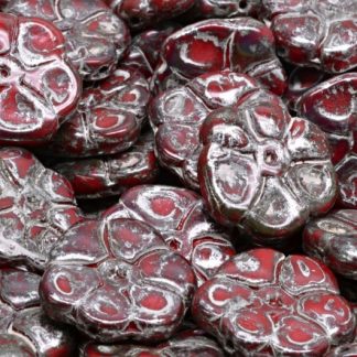 Primrose flower beads 15x15mm (111-95026-15x15-93200-43400)