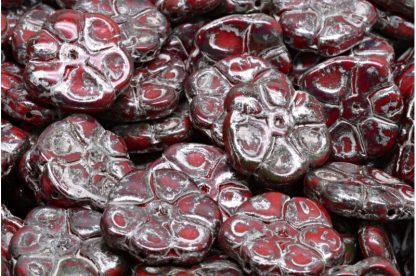 Primrose flower beads 15x15mm (111-95026-15x15-93200-43400)