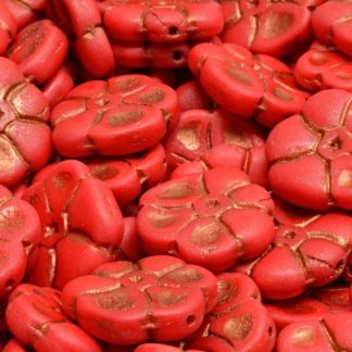 Primrose flower beads 15x15mm (111-95026-15x15-93200-84100-54319)