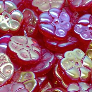 Primrose flower beads 15x15mm (111-95026-15x15-90080-28703)