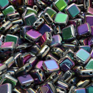 2 Holes Pressed Tile Beads 6x6mm (111-30516-06x06-23980-29443)
