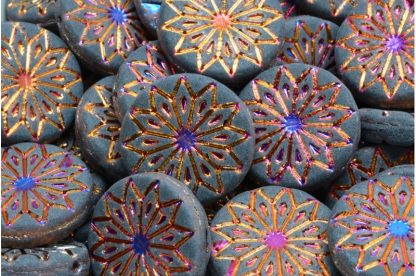 Origami Flower Beads 18x18mm (111-95064-18x18-30330-29503-84100)
