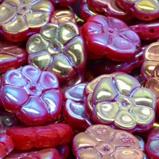 Primrose flower beads 15x15mm (111-95026-15x15-93200-28703)
