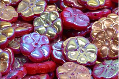 Primrose flower beads 15x15mm (111-95026-15x15-93200-28703)