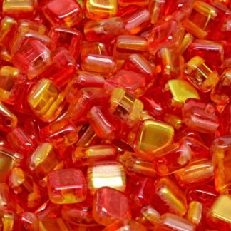 2 Holes Pressed Tile Beads 6x6mm (111-30516-06x06-00030-48101)