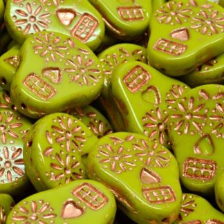 Sugar Skull Beads 20x16mm (111-30547-20x16-53400-54319)