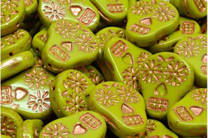 Sugar Skull Beads 20x16mm (111-30547-20x16-53400-54319)