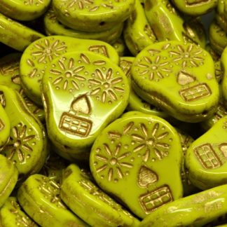 Sugar Skull Beads 20x16mm (111-30547-20x16-53400-54302)