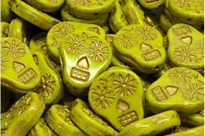 Sugar Skull Beads 20x16mm (111-30547-20x16-53400-54302)