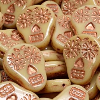 Sugar Skull Beads 20x16mm (111-30547-20x16-13020-54318)