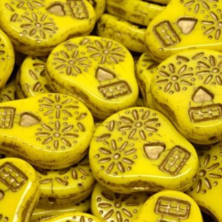 Sugar Skull Beads 20x16mm (111-30547-20x16-83120-54302)