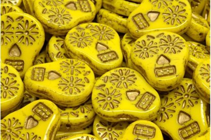 Sugar Skull Beads 20x16mm (111-30547-20x16-83120-54302)