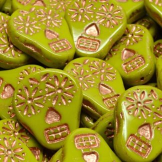 Sugar Skull Beads 20x16mm (111-30547-20x16-53400-54318)
