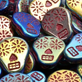 Sugar Skull Beads 20x16mm (111-30547-20x16-23980-28703-54310)