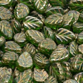 Mint Leaf Beads 10x8mm (111-30442-10x08-50120-15696)