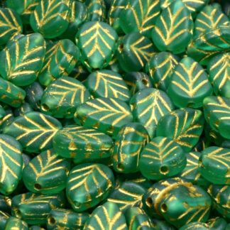Mint Leaf Beads 10x8mm (111-30442-10x08-50720-84100-54302)