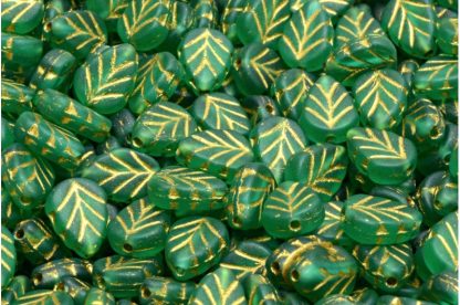 Mint Leaf Beads 10x8mm (111-30442-10x08-50720-84100-54302)