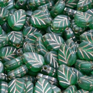 Mint Leaf Beads 10x8mm (111-30442-10x08-50720-84100-54324)