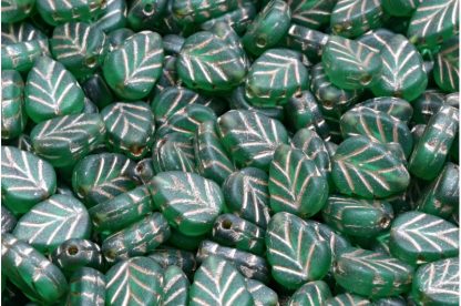 Mint Leaf Beads 10x8mm (111-30442-10x08-50720-84100-54324)