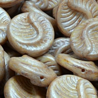 Fossil Coin Beads 19x19mm (111-95005-19x19-02010-65321)