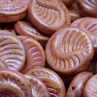 Fossil Coin Beads 19x19mm (111-95005-19x19-02010-65323)