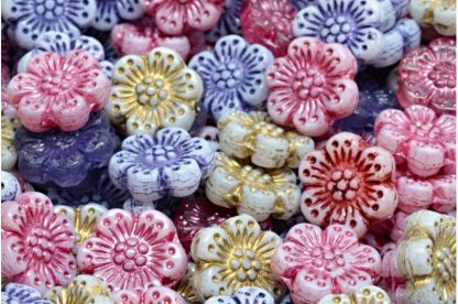 Boho Flower Beads 14x14mm (111-33020-14x14-00001-mix)