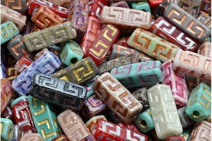 Celtic Block Beads 15x5mm Large hole (111-95012-15x05-00001-mix)