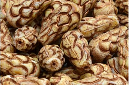 Pinecone Drop Beads 25x12mm (111-95071-25x12-02010-86800-54317)