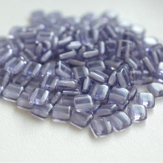 2 Holes Pressed Tile Beads 6x6mm (111-30516-06x06-20500)