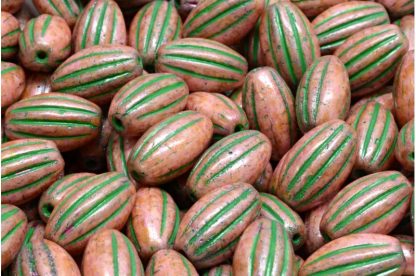 Olive Melon Beads 14x8mm (111-22202-14x08-02010-65327-54315)