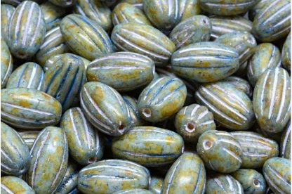 Olive Melon Beads 14x8mm (111-22202-14x08-02010-65326-54312)