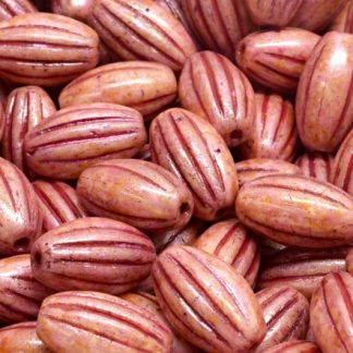 Olive Melon Beads 14x8mm (111-22202-14x08-02010-65327-54314)