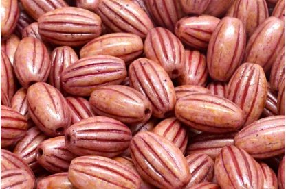 Olive Melon Beads 14x8mm (111-22202-14x08-02010-65327-54314)
