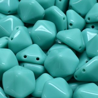 2 Holes Hexagon Pyramid Beads 12x12mm (111-95034-12x12-63120)