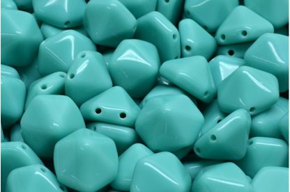 2 Holes Hexagon Pyramid Beads 12x12mm (111-95034-12x12-63120)