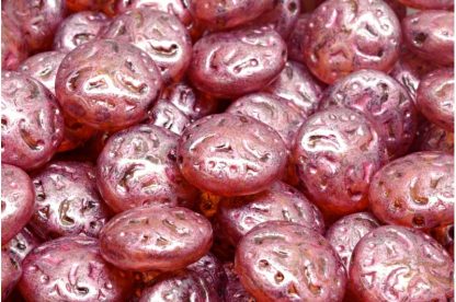 Lentil Beads with Ornaments 14mm (111-01145-14x14-00030-65327)
