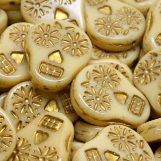 Sugar Skull Beads 20x16mm (111-30547-20x16-13020-54302)