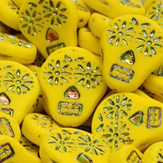 Sugar Skull Beads 20x16mm (111-30547-20x16-83120-28103-84100)