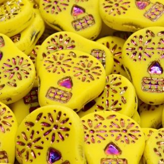 Sugar Skull Beads 20x16mm (111-30547-20x16-83120-29503-84100)
