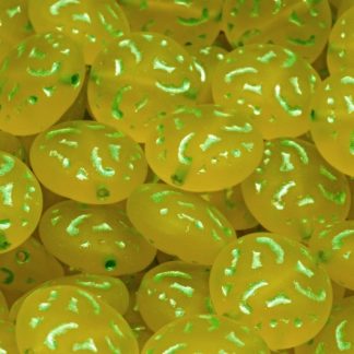 Lentil Beads with Ornaments 14mm (111-01145-14x14-80020-84100-43813)