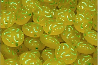 Lentil Beads with Ornaments 14mm (111-01145-14x14-80020-84100-43813)