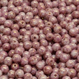 Round Druck Beads 4mm (111-19001-04x04-02010-15496)