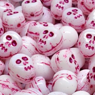 Skull Beads 12x12mm (111-30399-12x12-02010-43807)