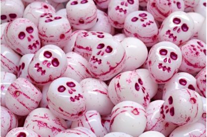 Skull Beads 12x12mm (111-30399-12x12-02010-43807)